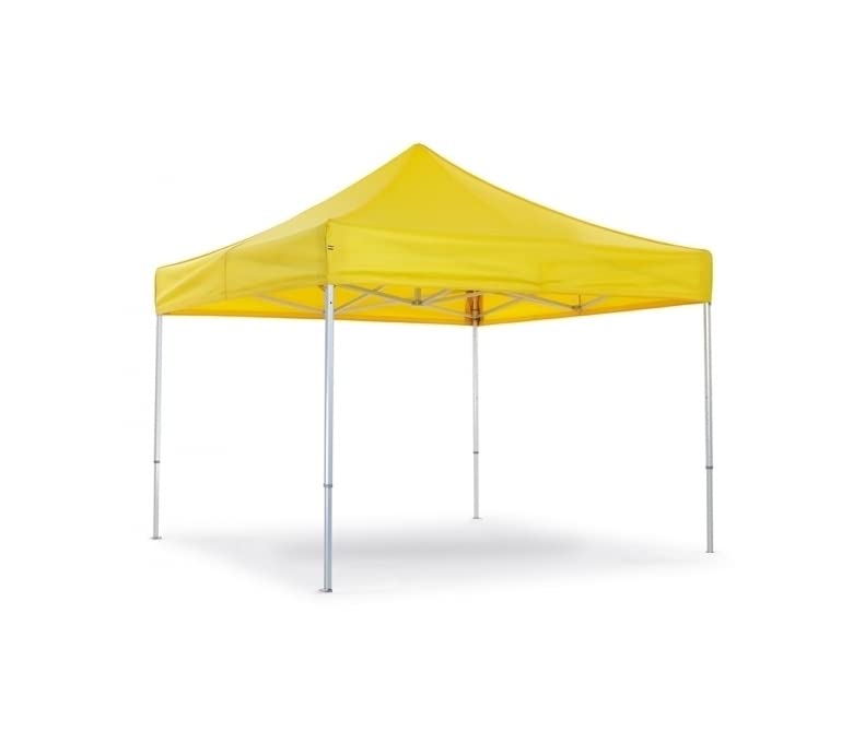 GrecoShop Gazebo Pieghevole 5559 3x3 m Giallo Ocra PVC