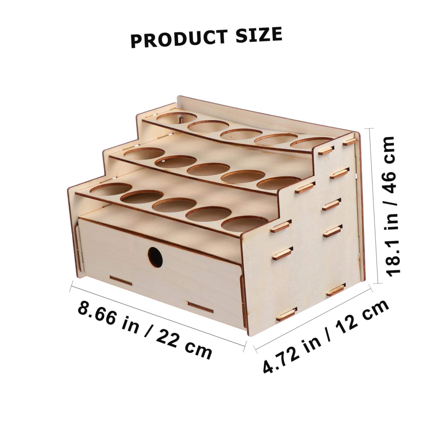 DOITOOL Organizer Legno Tubetti Vernice 22x14x12 per 15 Colori