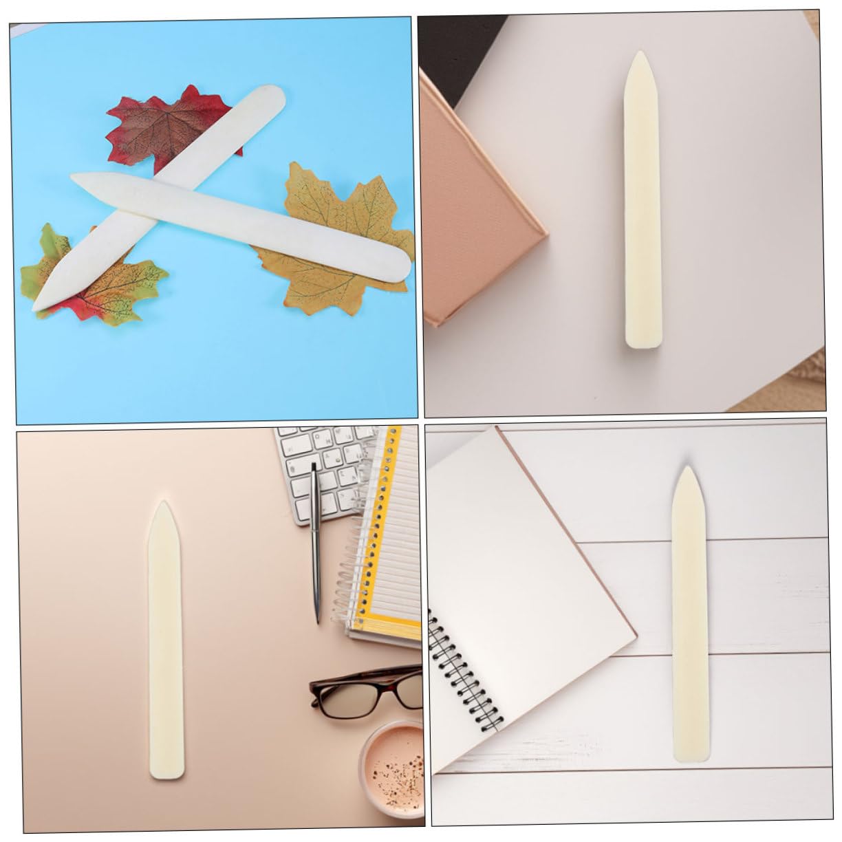 DOITOOL Piegacarta Plastica Origami 4 Pezzi 20,5 cm Beige
