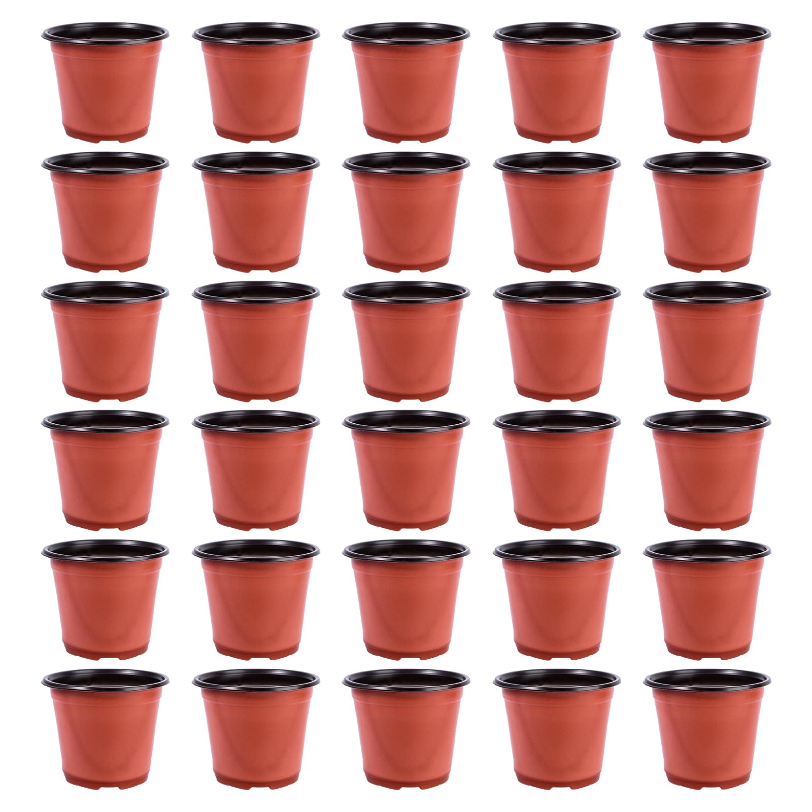 DOITOOL vasi per piante in plastica 15 cm 30 pezzi neri