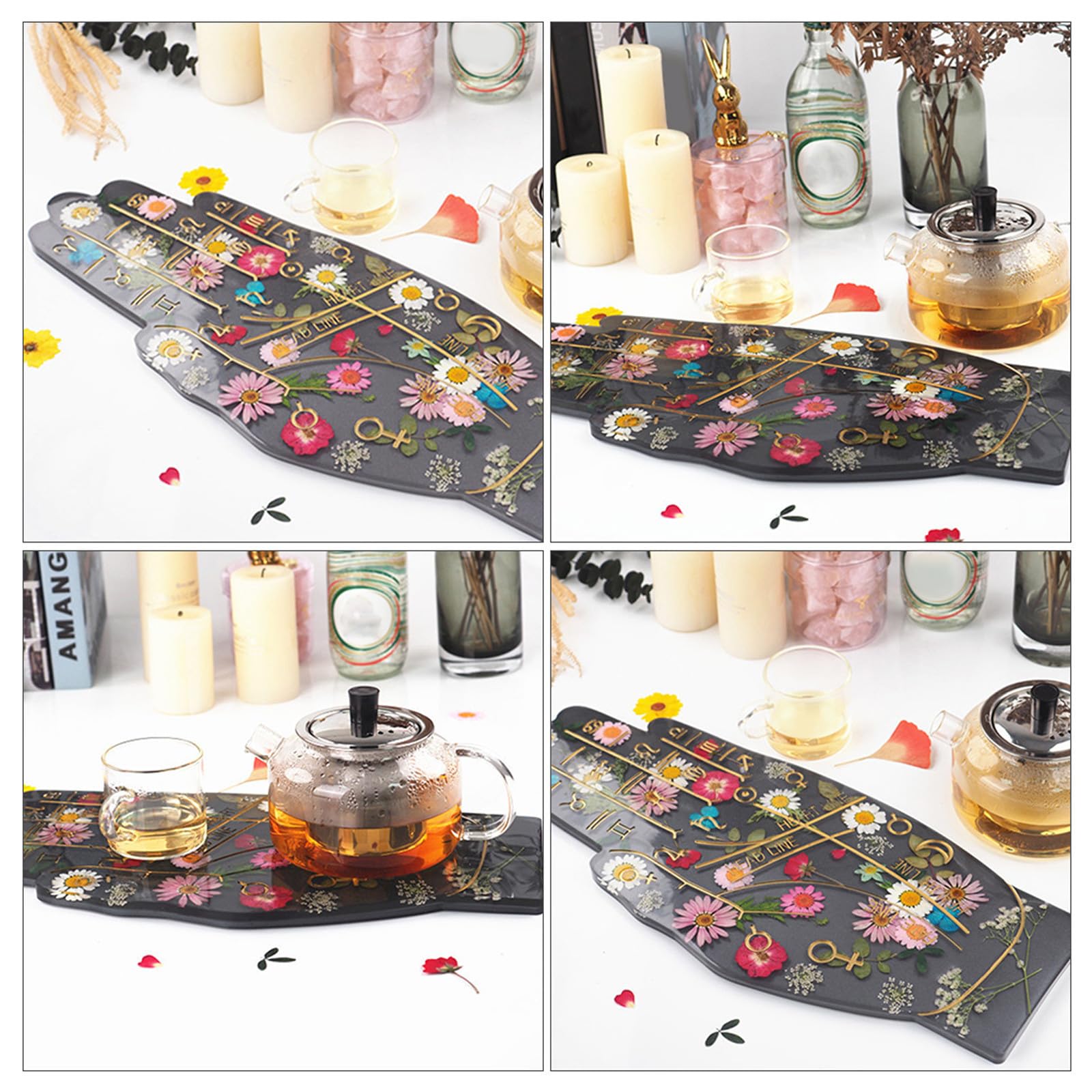 DOITOOL Stampo Silicone Mano Sottobicchieri Resina 1 Pezzo