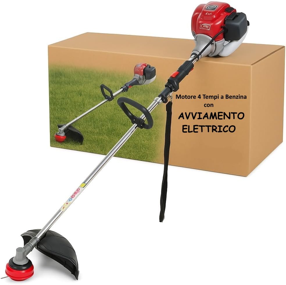 GrecoShop Decespugliatore Benzina 35,8cc 4T Avviamento Elettrico