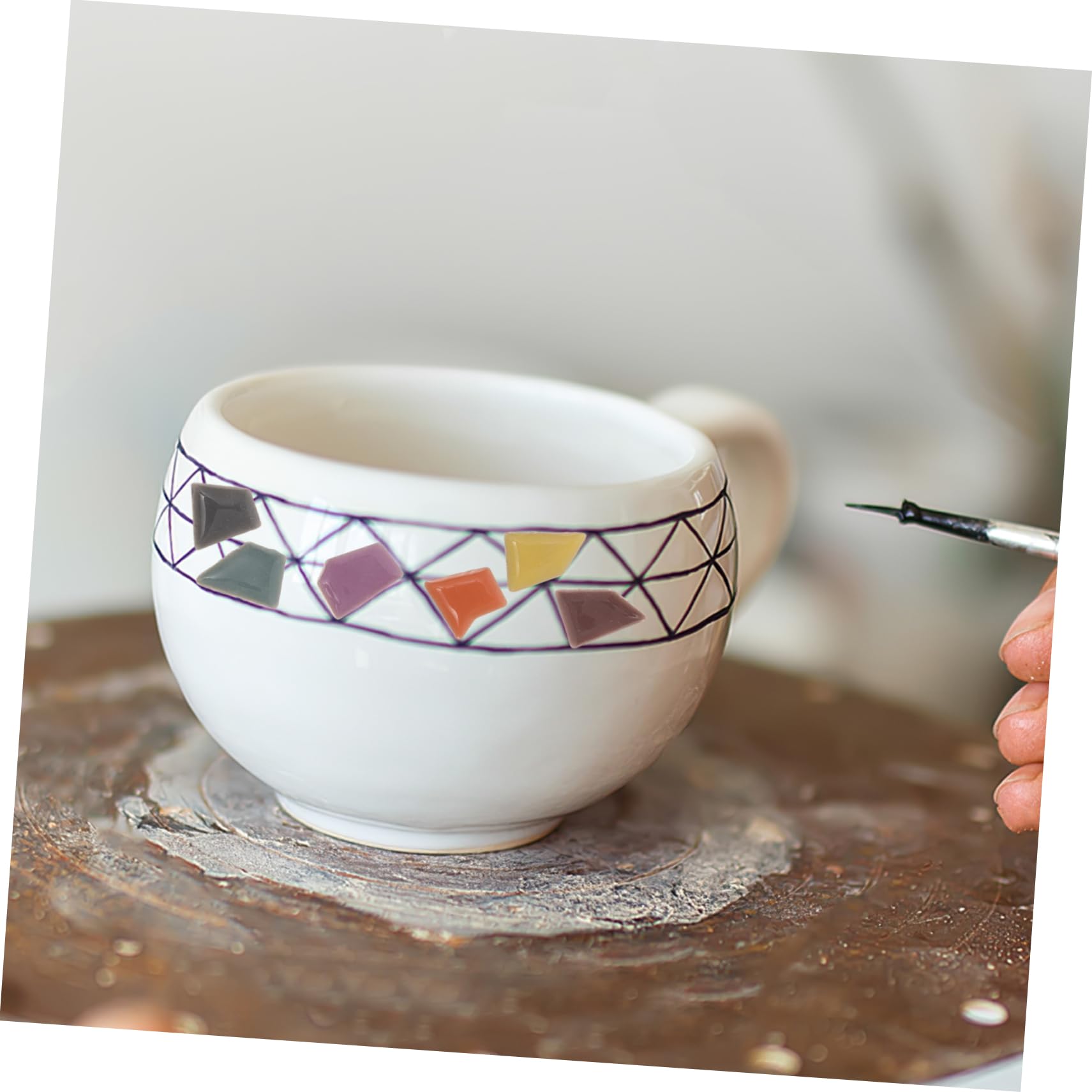 DOITOOL Tessere Mosaico in Ceramica Colori Assortiti Irregolari