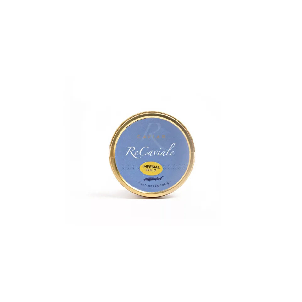 Re Caviale Imperial Gold caviale 100 g grani larghi