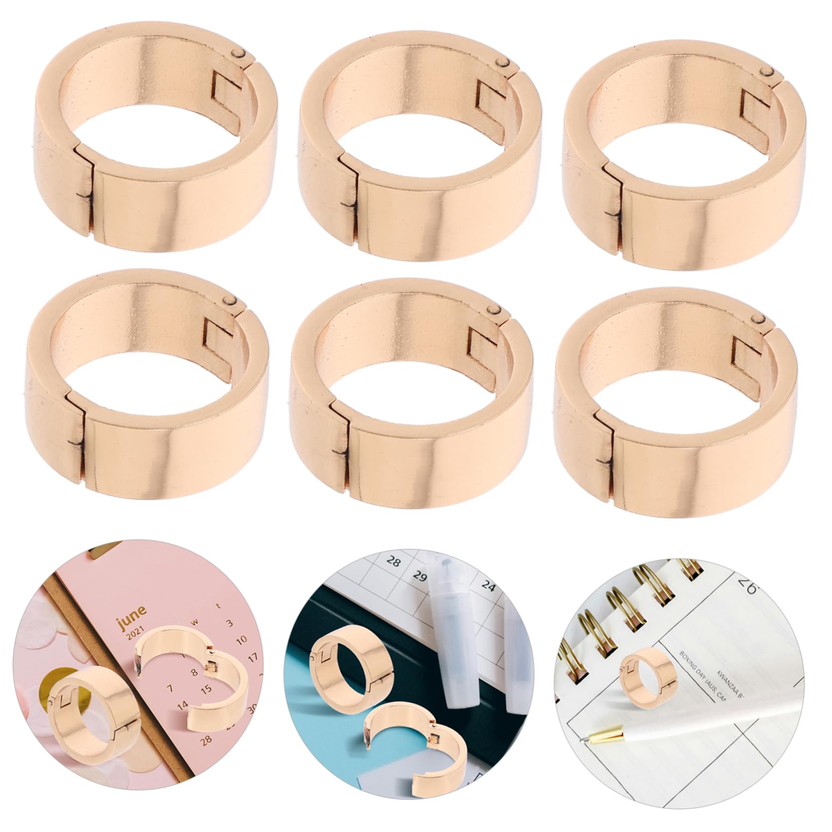 DOITOOL Anelli Rilegatura Zinco Apribili 10 Pezzi 2,5 cm