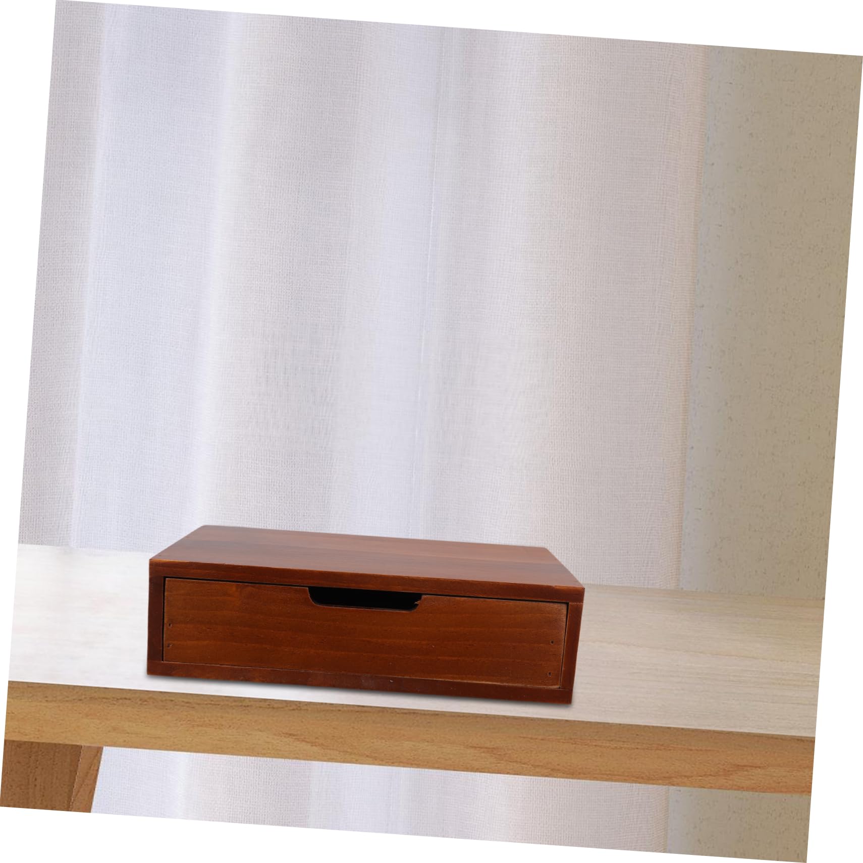 DOITOOL Cassettiera Legno Marrone da Scrivania per Ufficio