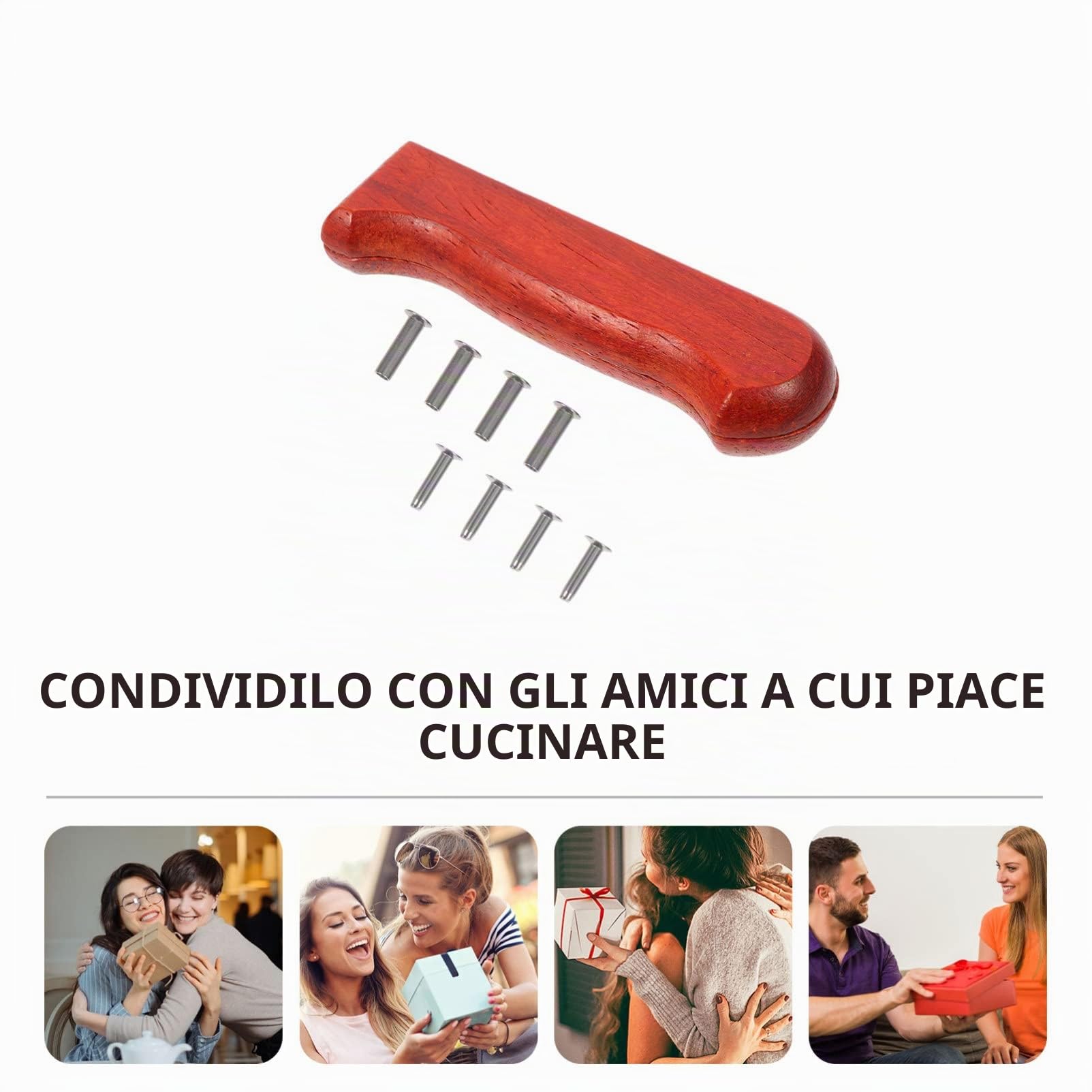 DOITOOL Manico Coltello Legno Ricambio Marrone Cucina