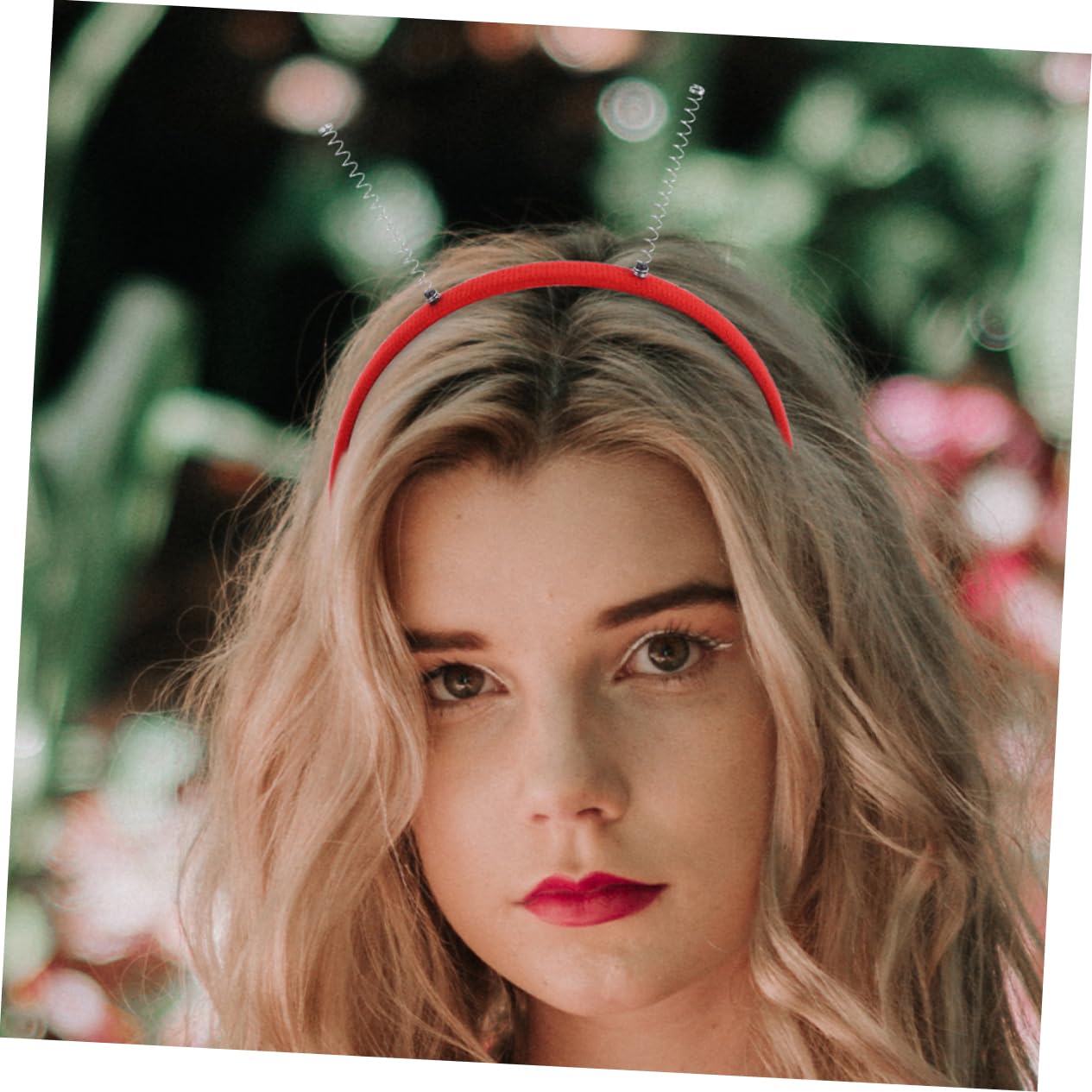 DOITOOL Fasce Capelli con Antenna 12 Pezzi Rosse Carnevale