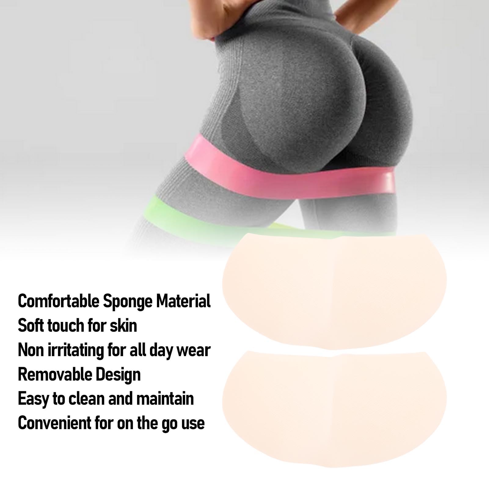 Saluaqui Inserti Glutei in Spugna Donna M 2 Pezzi