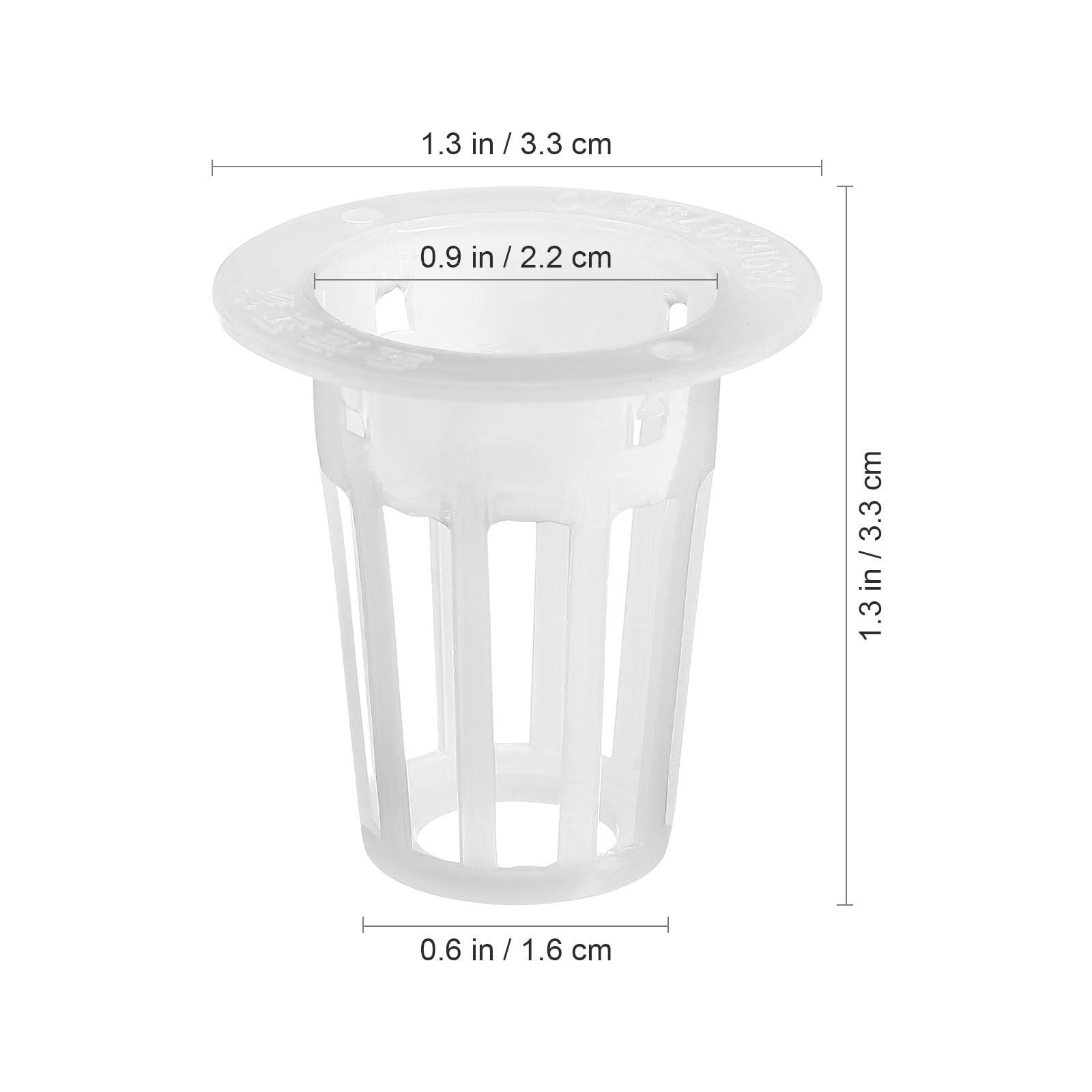 DOITOOL Vasetti a Rete Idroponica Bianchi 100 Pezzi Plastica
