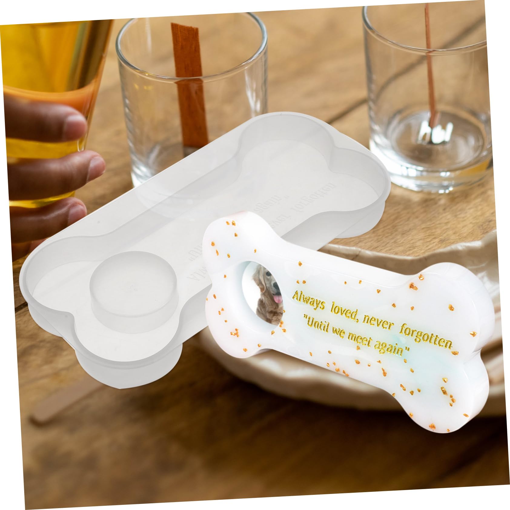 DOITOOL Stampo Silicone a Osso Lapide Animali 1 pz Viola