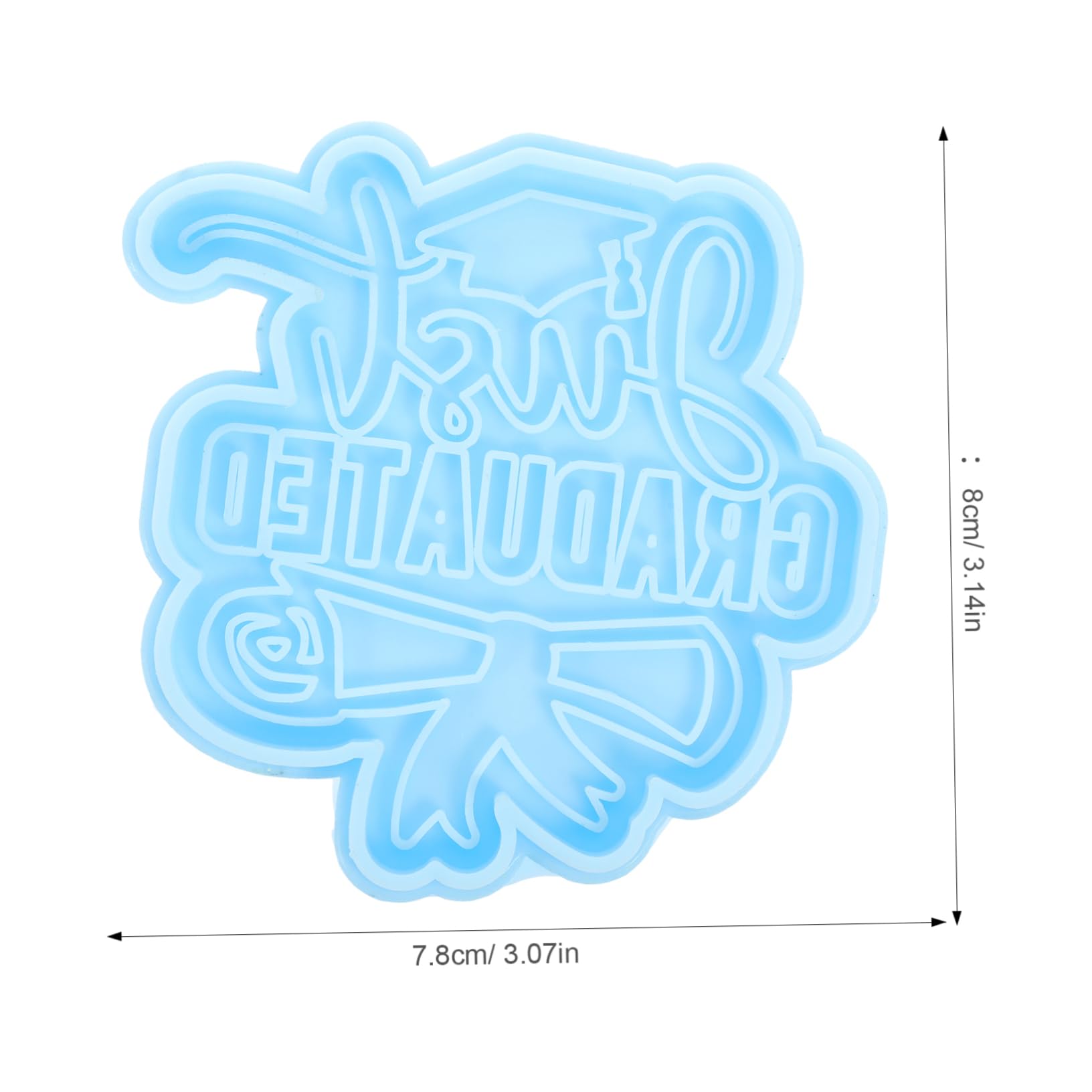 DOITOOL stampo silicone portachiavi laurea blu 1 pz