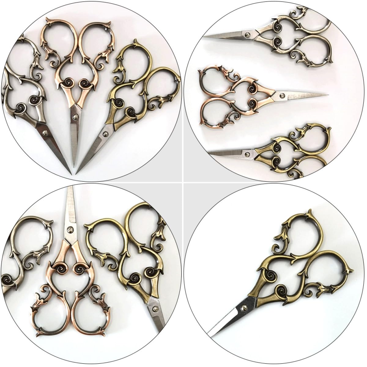 Doitool forbici cucito vintage acciaio oro 11 cm