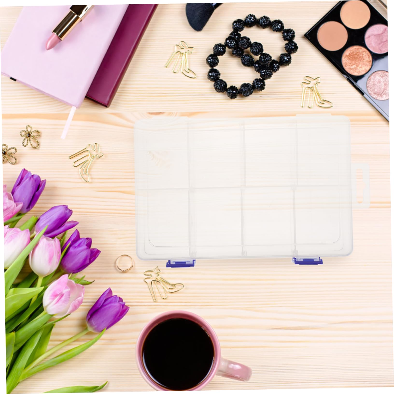 Doitool scatole organizer plastica trasparente 2 pezzi 20 cm