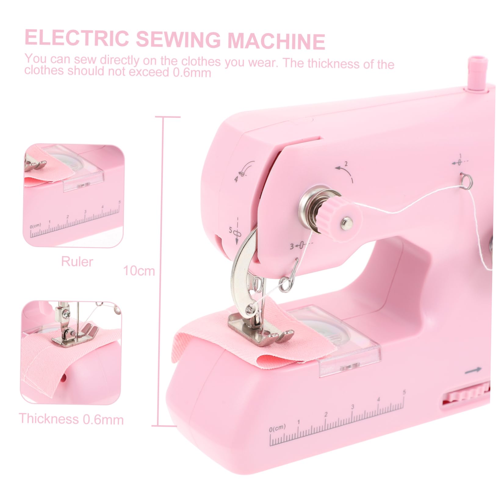 DOITOOL Mini Macchina da Cucire Elettrica ABS Portatile