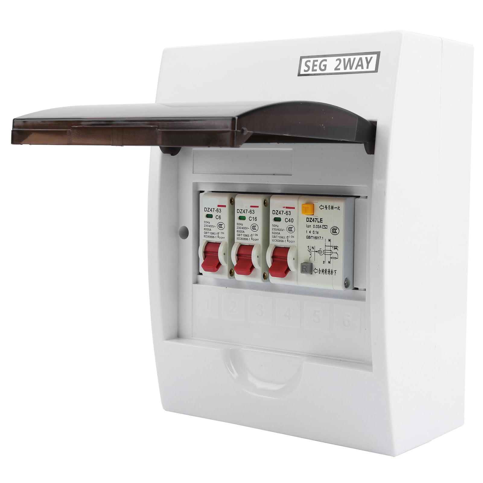 Saluaqui scatola fusibili 2 vie RCD 40A ABS
