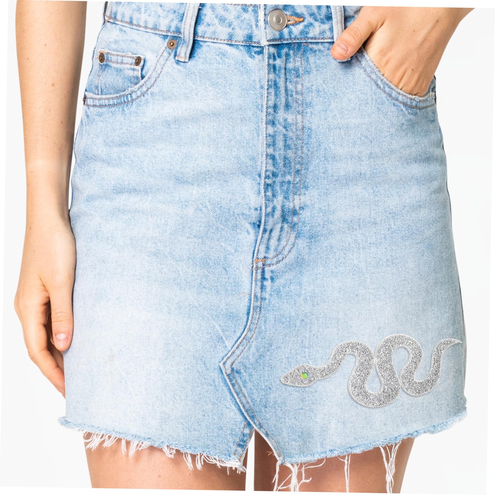 DOITOOL Toppa Serpente Strass Paillettes Termoadesiva Moda
