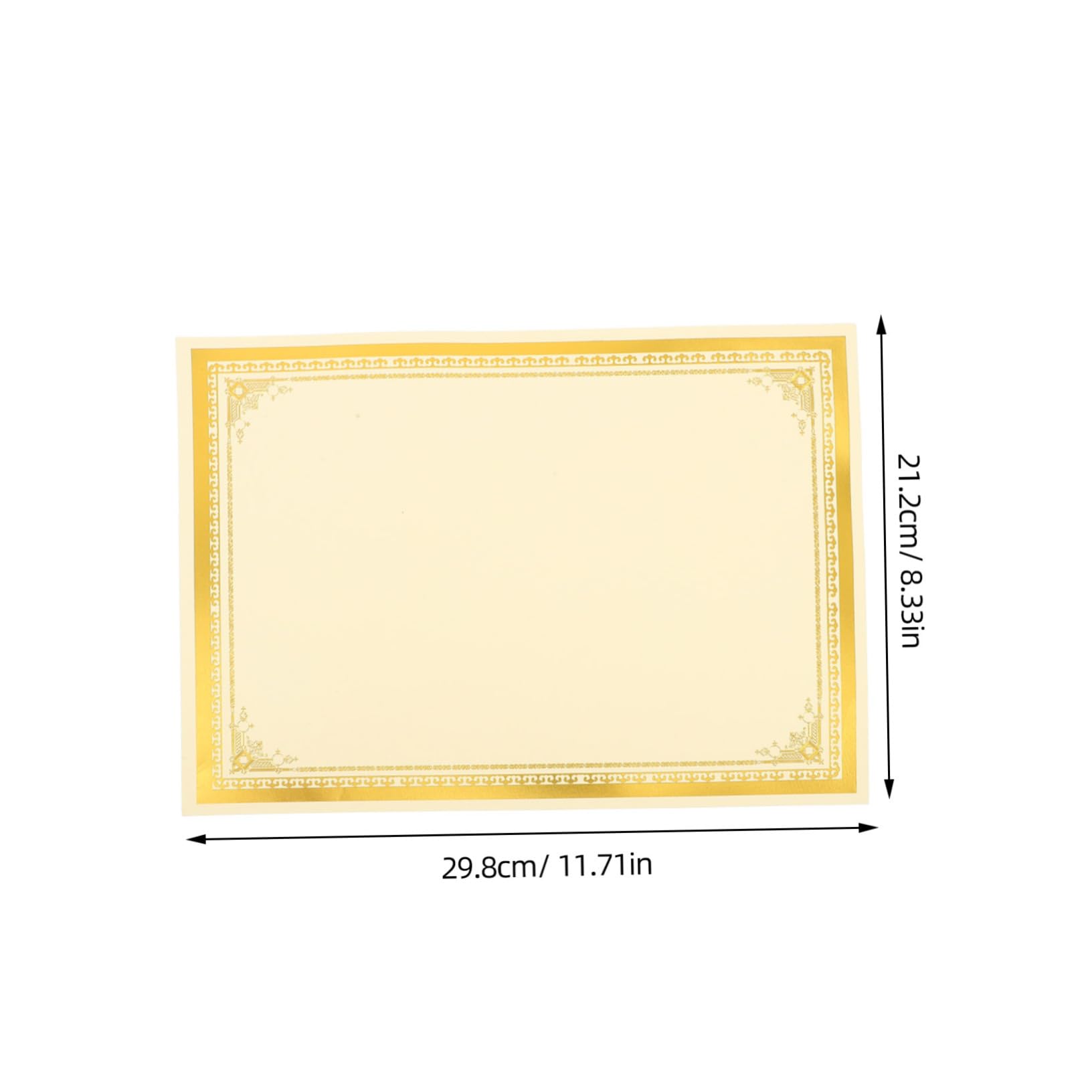 DOITOOL carta certificati bianca bordo oro 10 pz