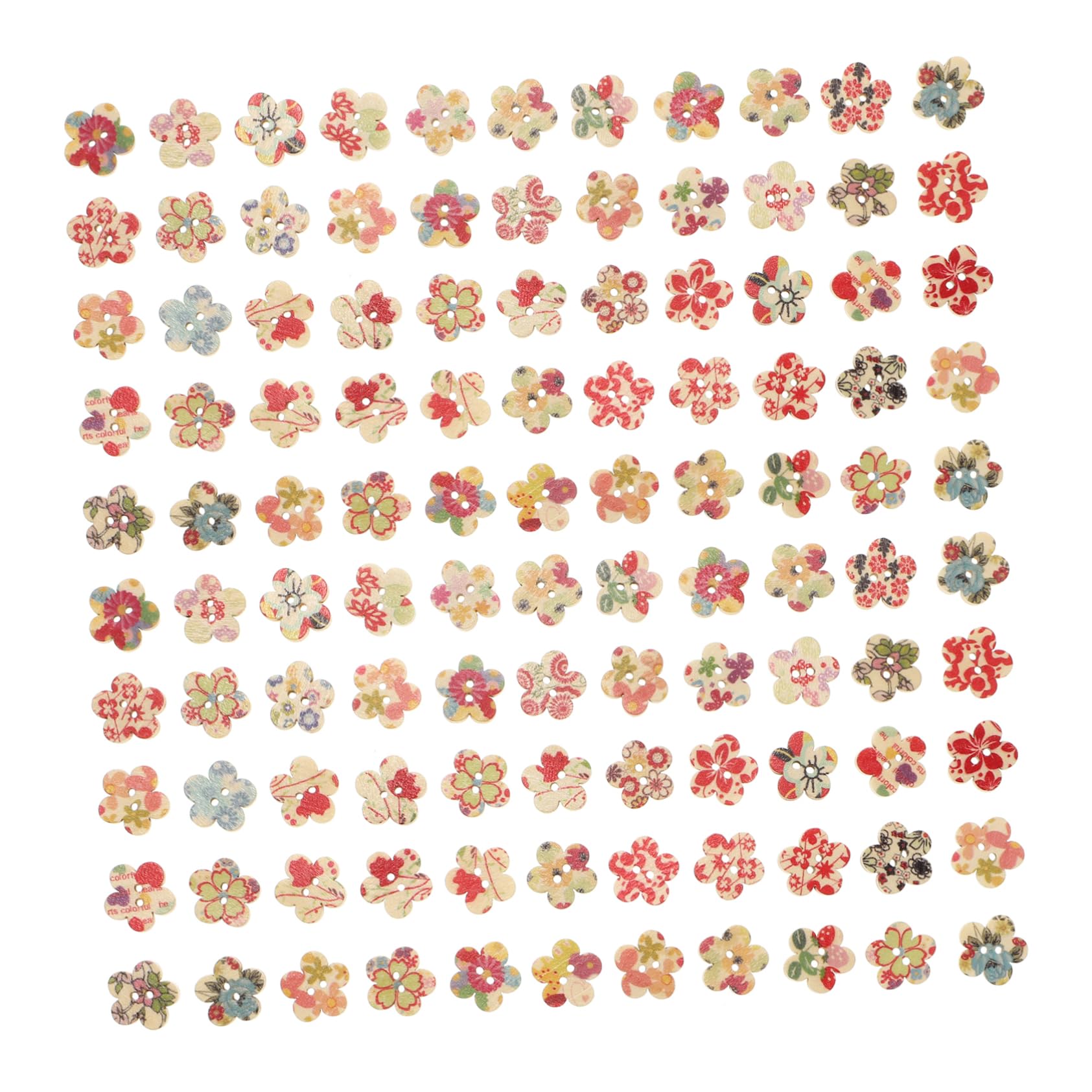 DOITOOL Bottoni in Legno 1,5x1,5 cm 100 Pezzi 2 Fori