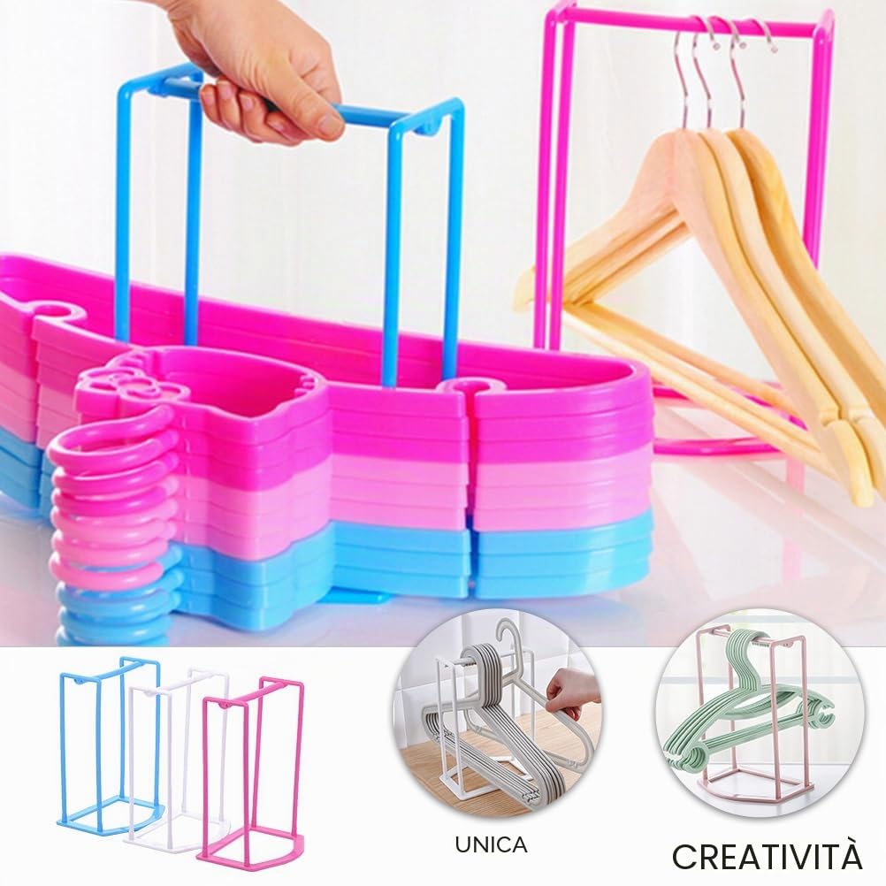 Doitool organizer grucce appendiabiti plastica 3 pezzi