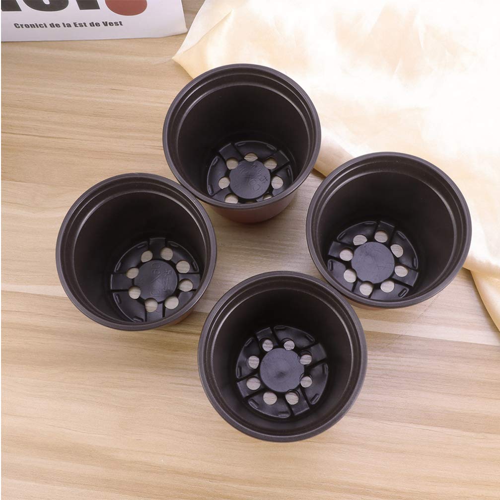 DOITOOL Vasi Plastica 12 cm 50 Pezzi con Fori Drenaggio