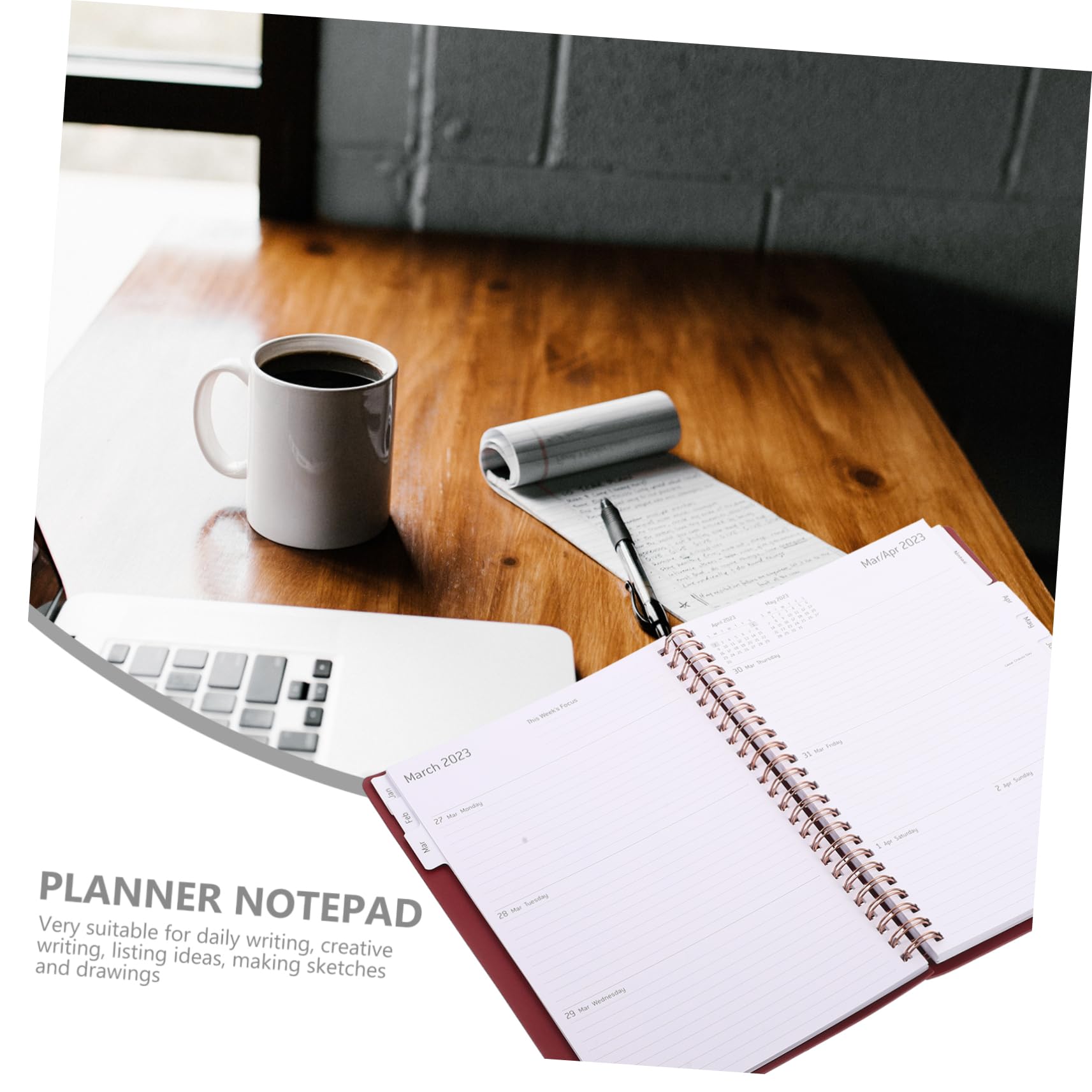 DOITOOL Planner 2023 Spirale Blocco Note Nero Carta