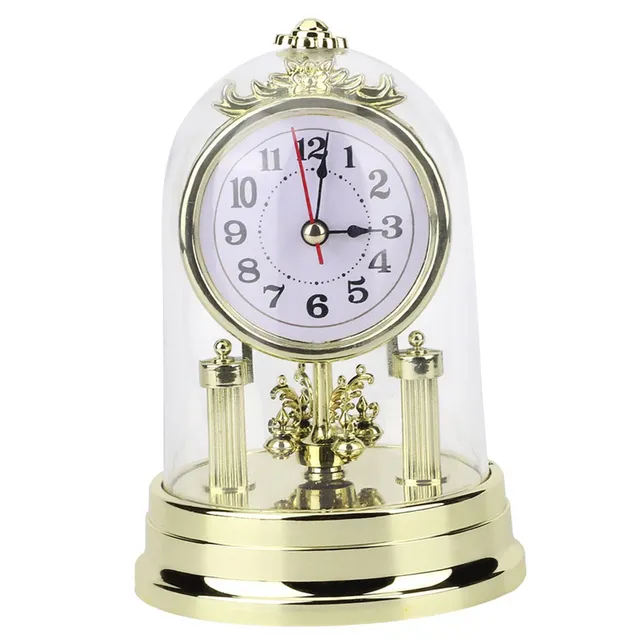 Saluaqui Orologio da tavolo vintage dorato 11x17 cm retrò