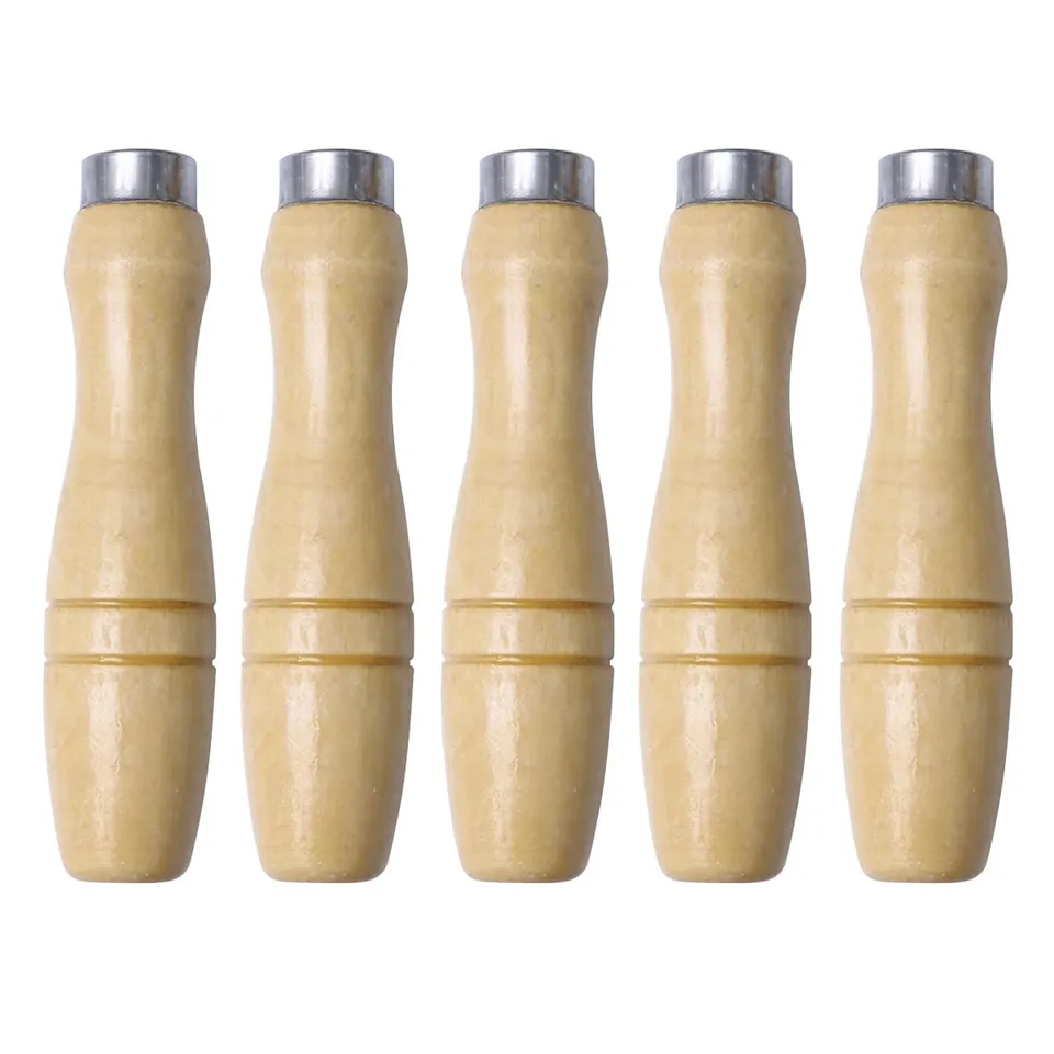 Doitool manici legno utensili lime 5 pezzi 10,5 cm