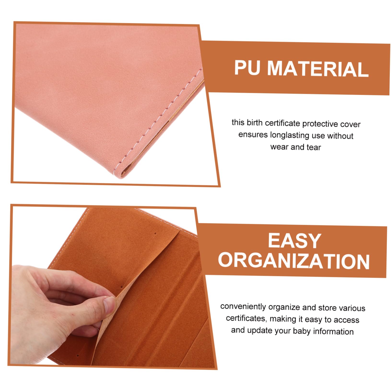 DOITOOL Custodia Portadocumenti PU 2 Pezzi Rosa per Certificati