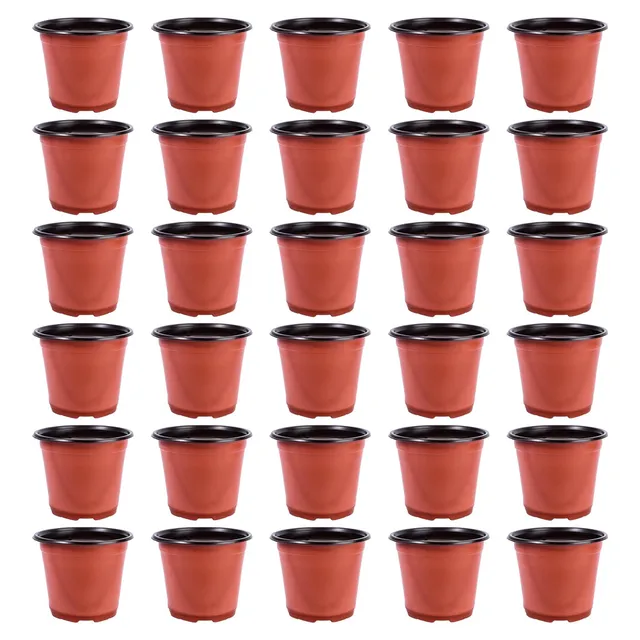 DOITOOL vasi per piante in plastica 15 cm 30 pezzi neri