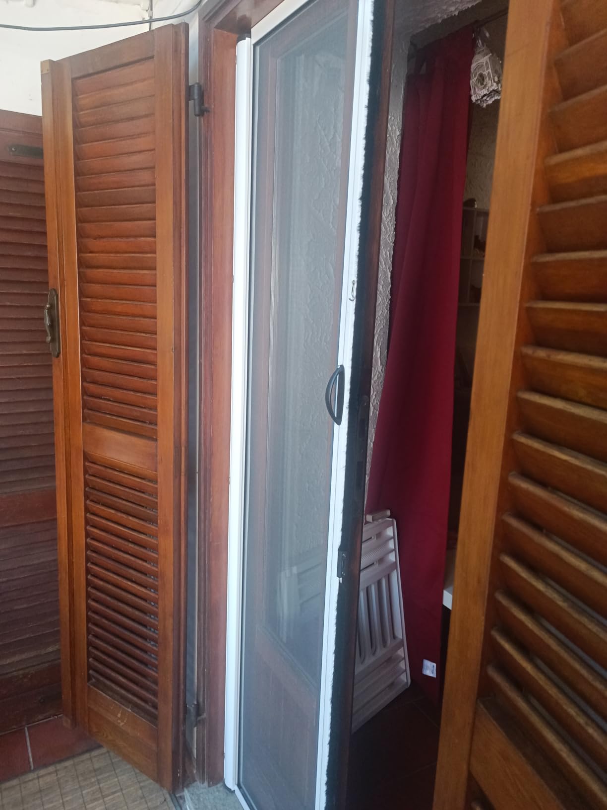 GrecoShop zanzariera a rullo 150x250 porta bianca alluminio