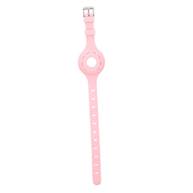 DOITOOL collare cane porta AirTag silicone rosa 1 pz regolabile