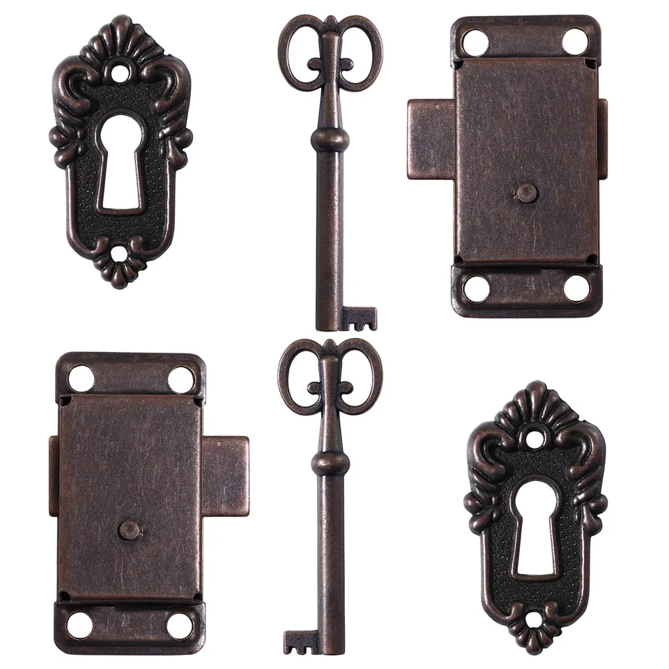 DOITOOL Serratura Armadio Antico Bronzo 2 Pezzi Vintage