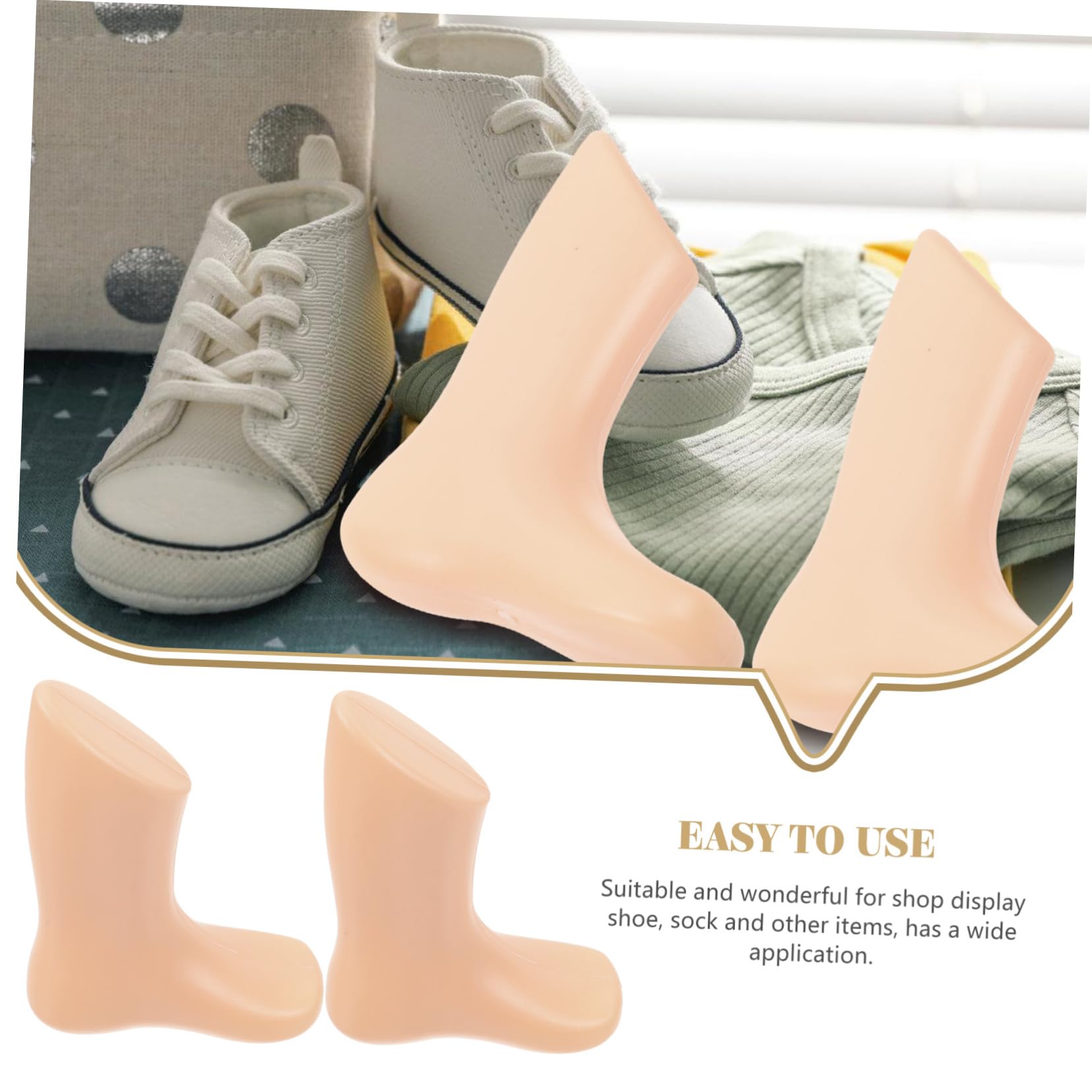 DOITOOL Piedi Manichino Espositore Calzini Plastica 4 Pezzi 11 cm