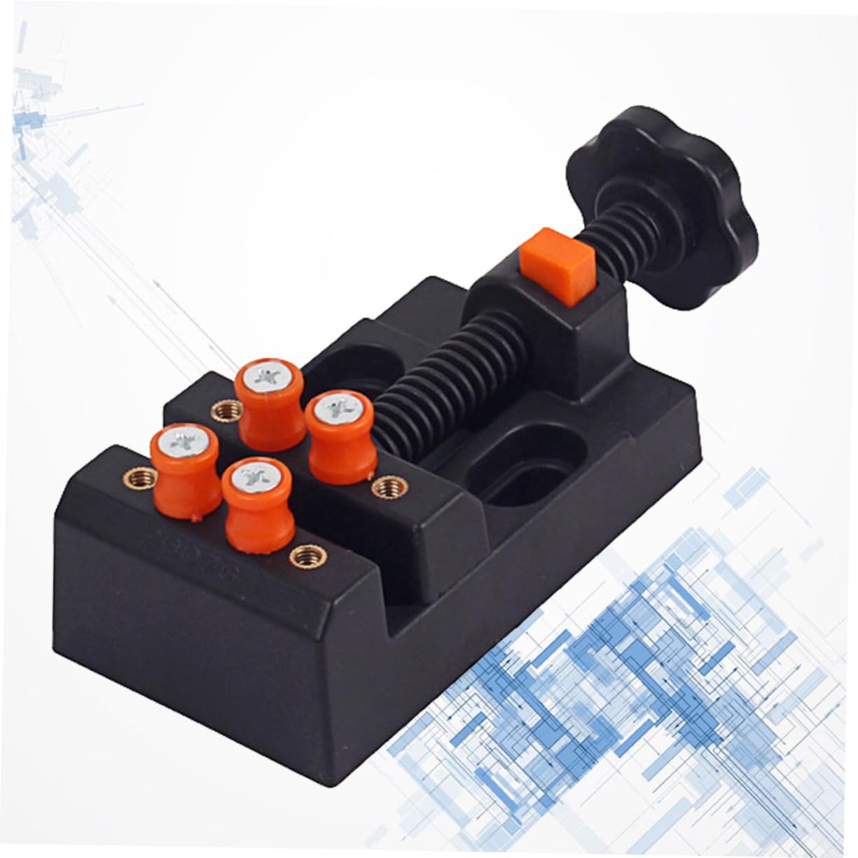 DOITOOL mini morsa da banco ganasce plastica nera per hobby