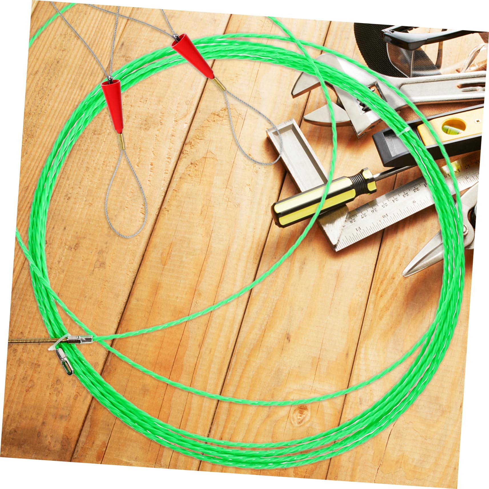 DOITOOL Sonda Passacavi Acciaio Plastica 10 m Verde