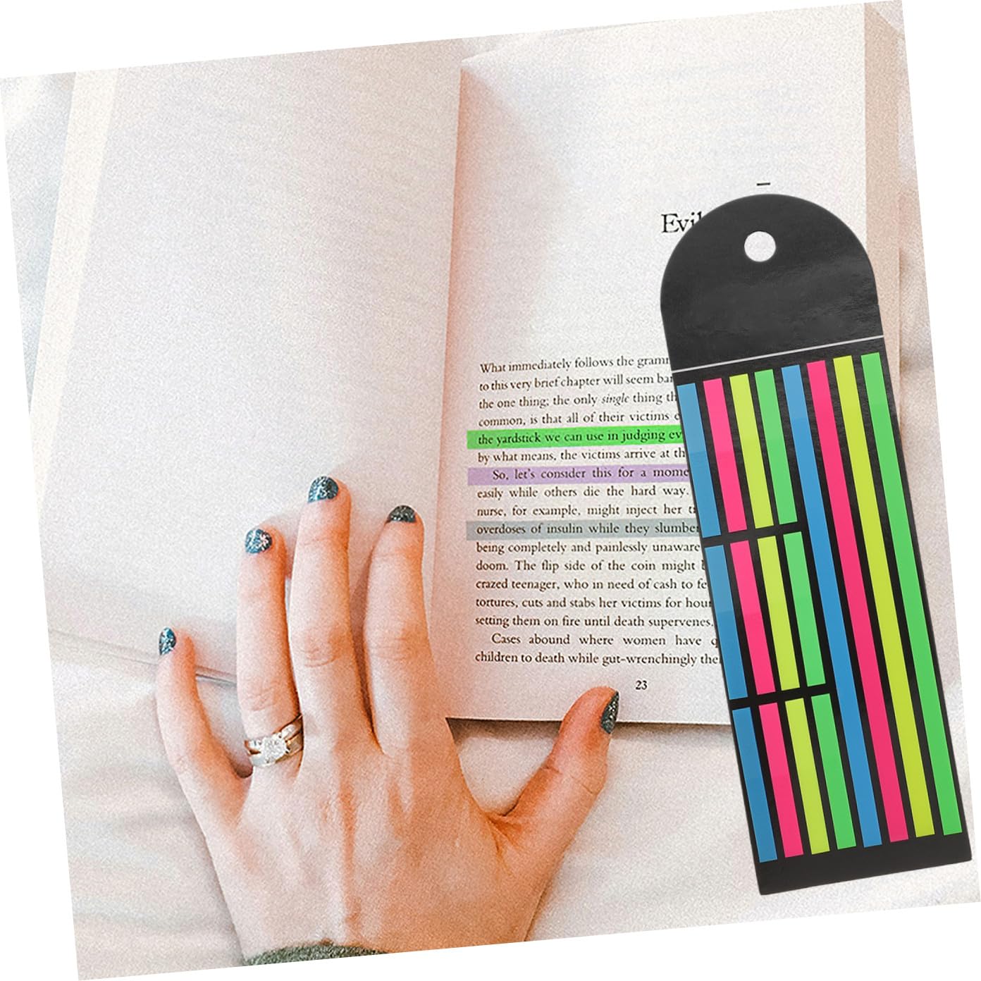 DOITOOL Strisce Evidenziatori Adesivi PET 14cm 2 Pezzi Colorati