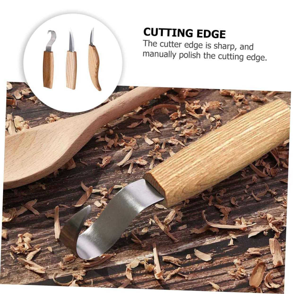 DOITOOL Set Coltelli Intaglio Legno 3 Pezzi con Supporto