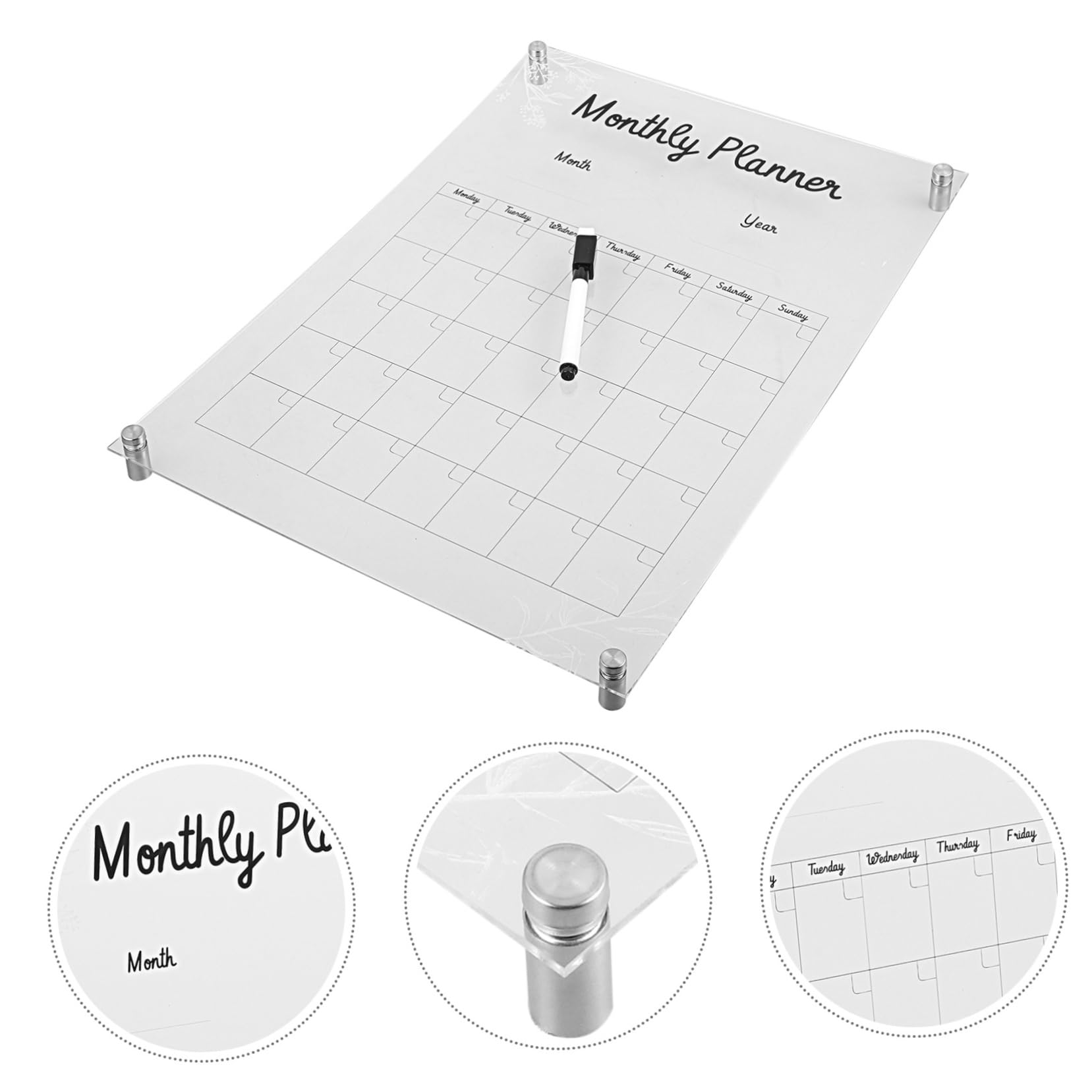 DOITOOL Lavagna Planning Settimanale Acrilico 40x29,7 cm