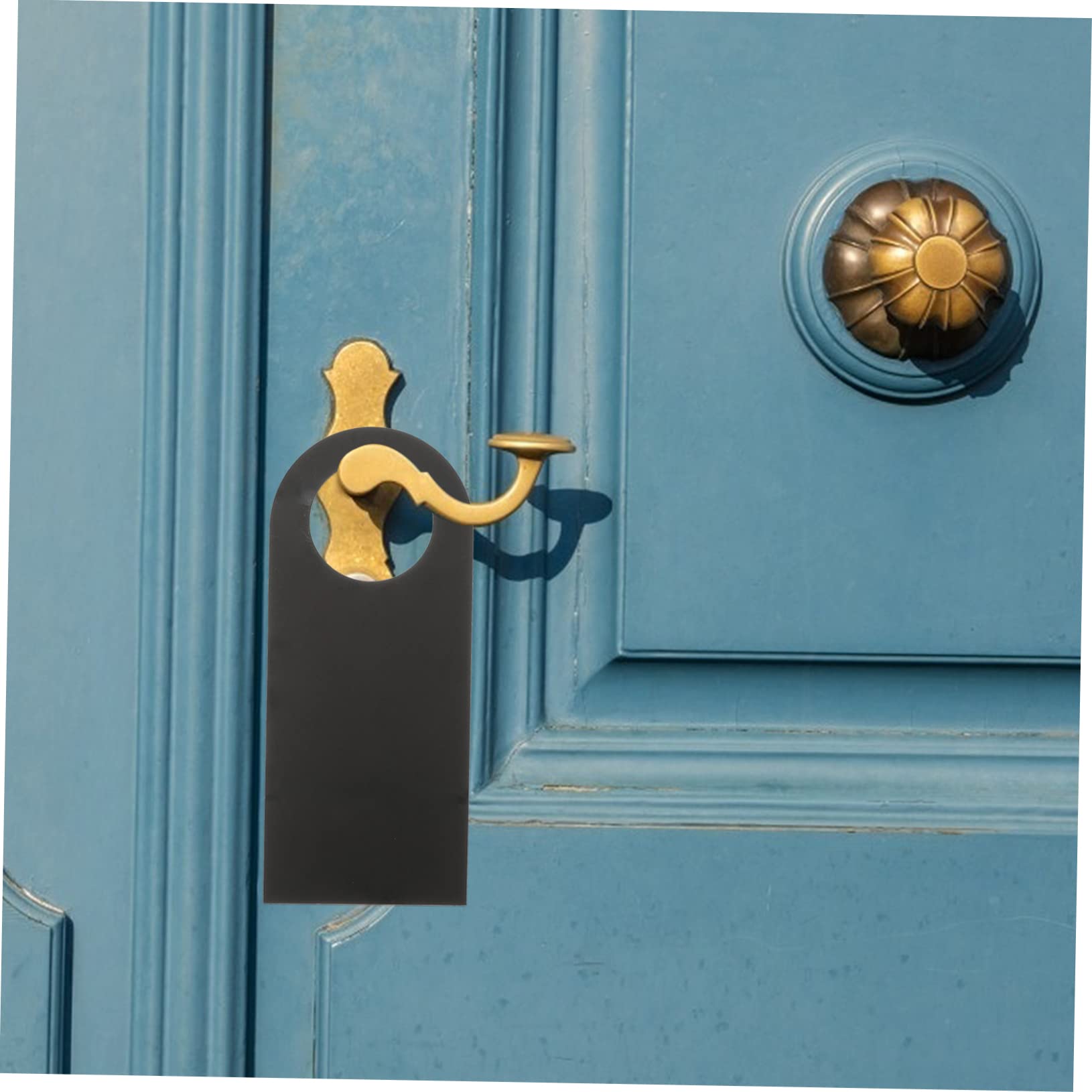 DOITOOL Cartello Porta in Legno Nero da Appendere 6 Pezzi