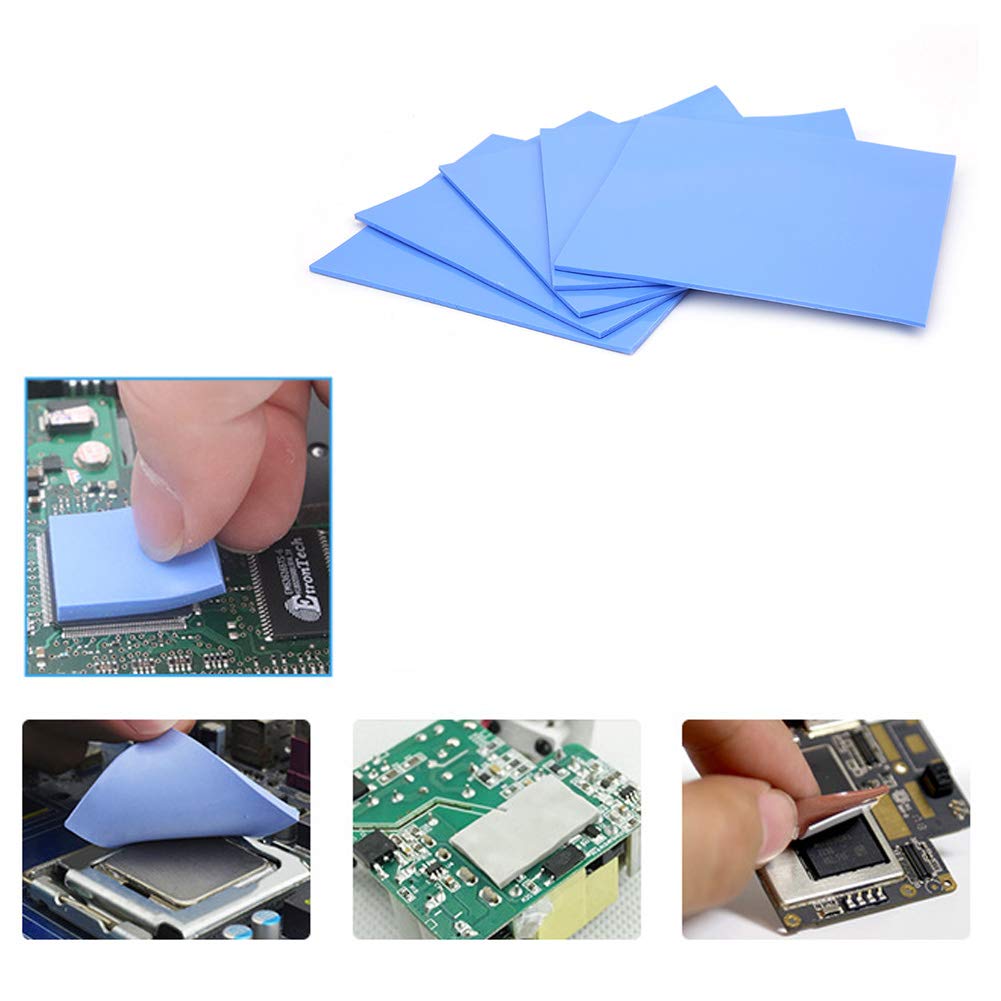 Saluaqui Pad Termico Silicone 100x100x1,5mm 5 Pezzi