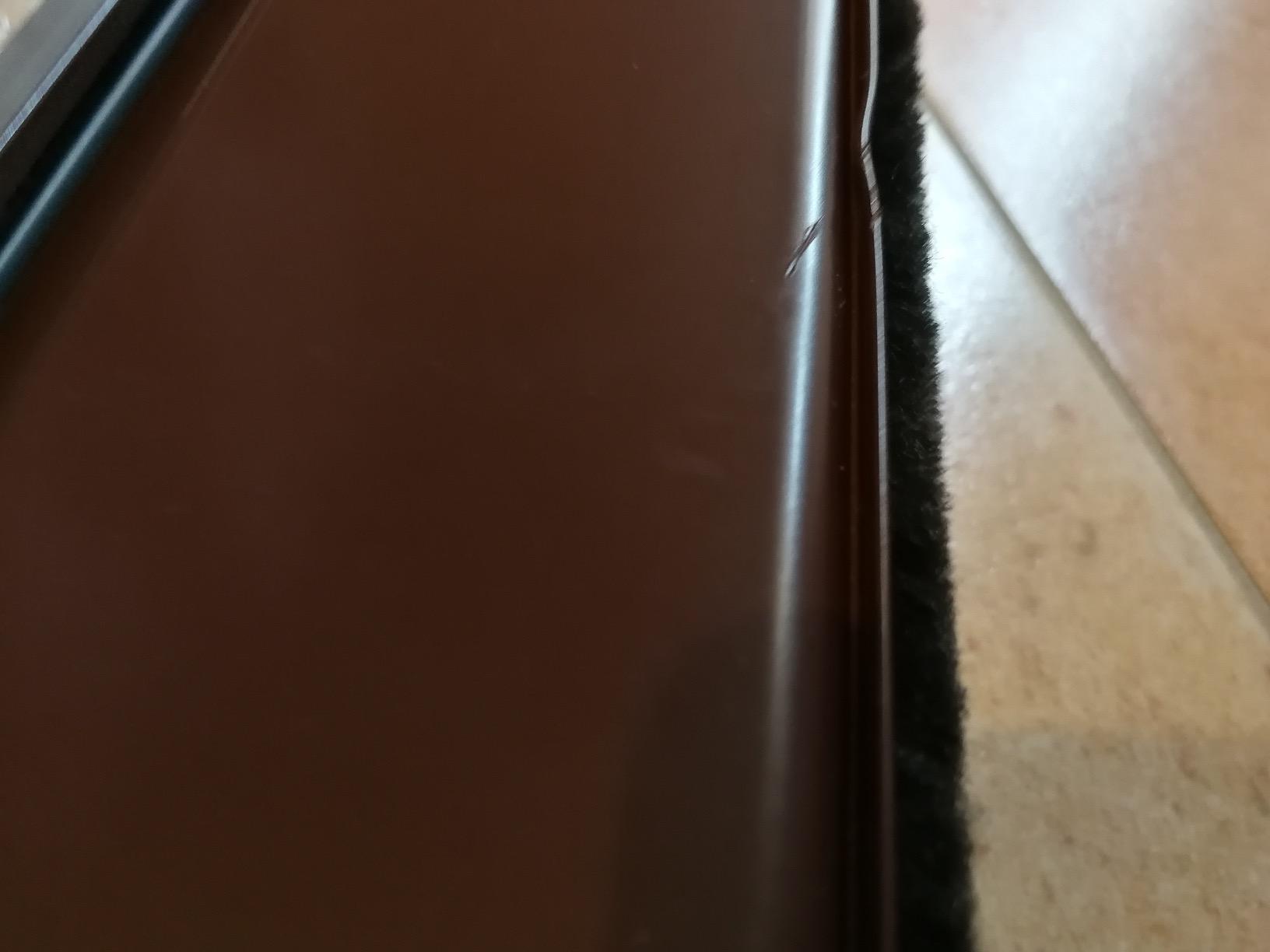 GrecoShop zanzariera a rullo 150x250 porta marrone alluminio