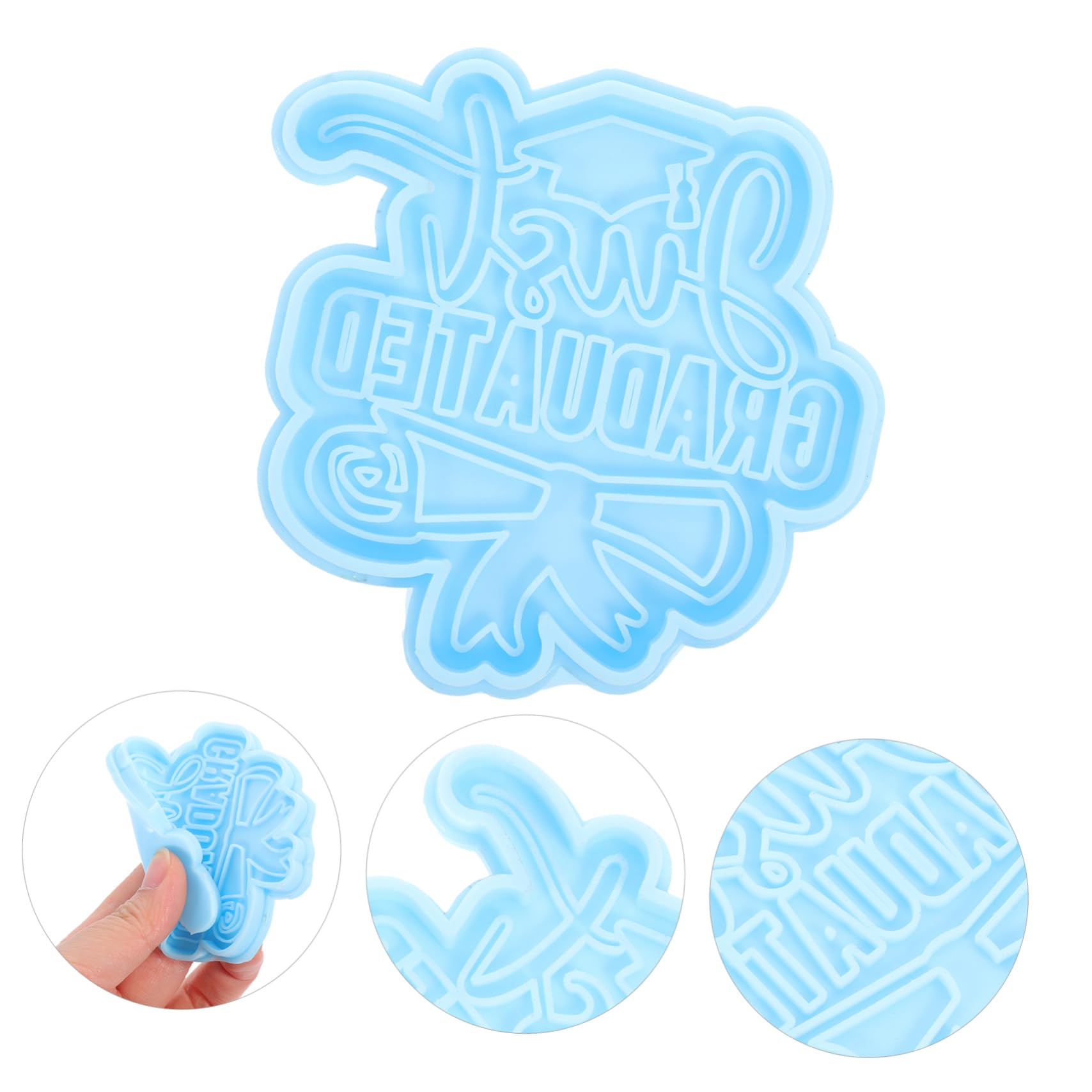 DOITOOL stampo silicone portachiavi laurea blu 1 pz