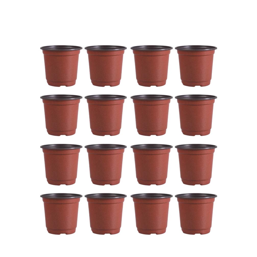 DOITOOL Vasi Plastica 12 cm 50 Pezzi con Fori Drenaggio