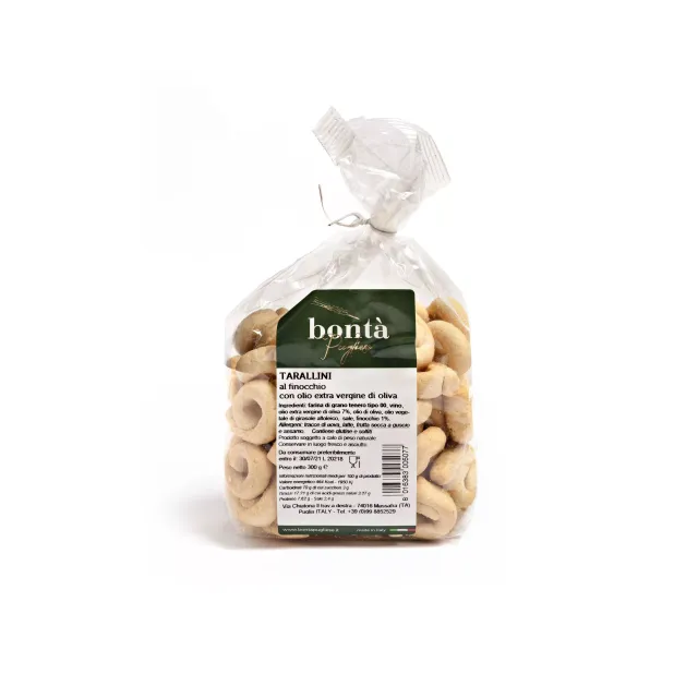 Bontà Pugliese tarallini al finocchio 300 gr artigianali