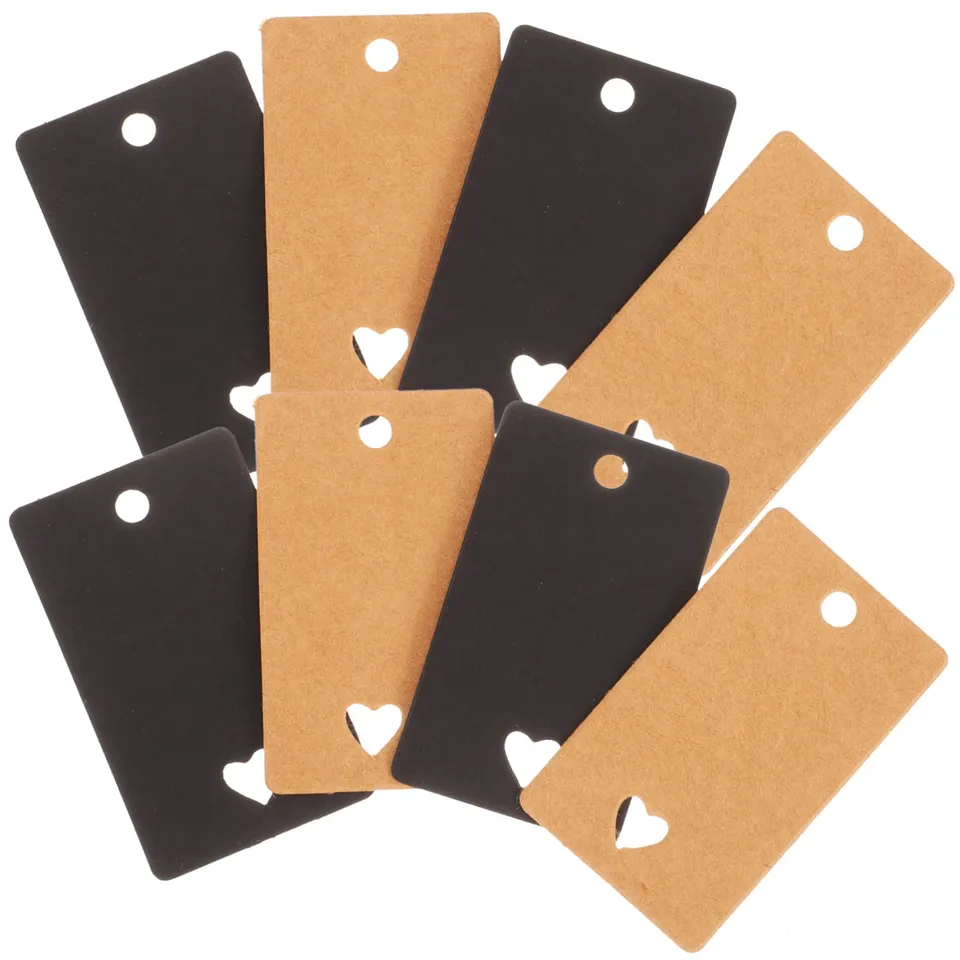 DOITOOL Etichette Carta Forate Avana 200 Pezzi 5x3 cm