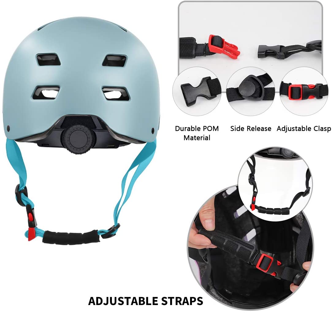Yexati Casco Bici Skateboard 2 Imbottiture Multisport