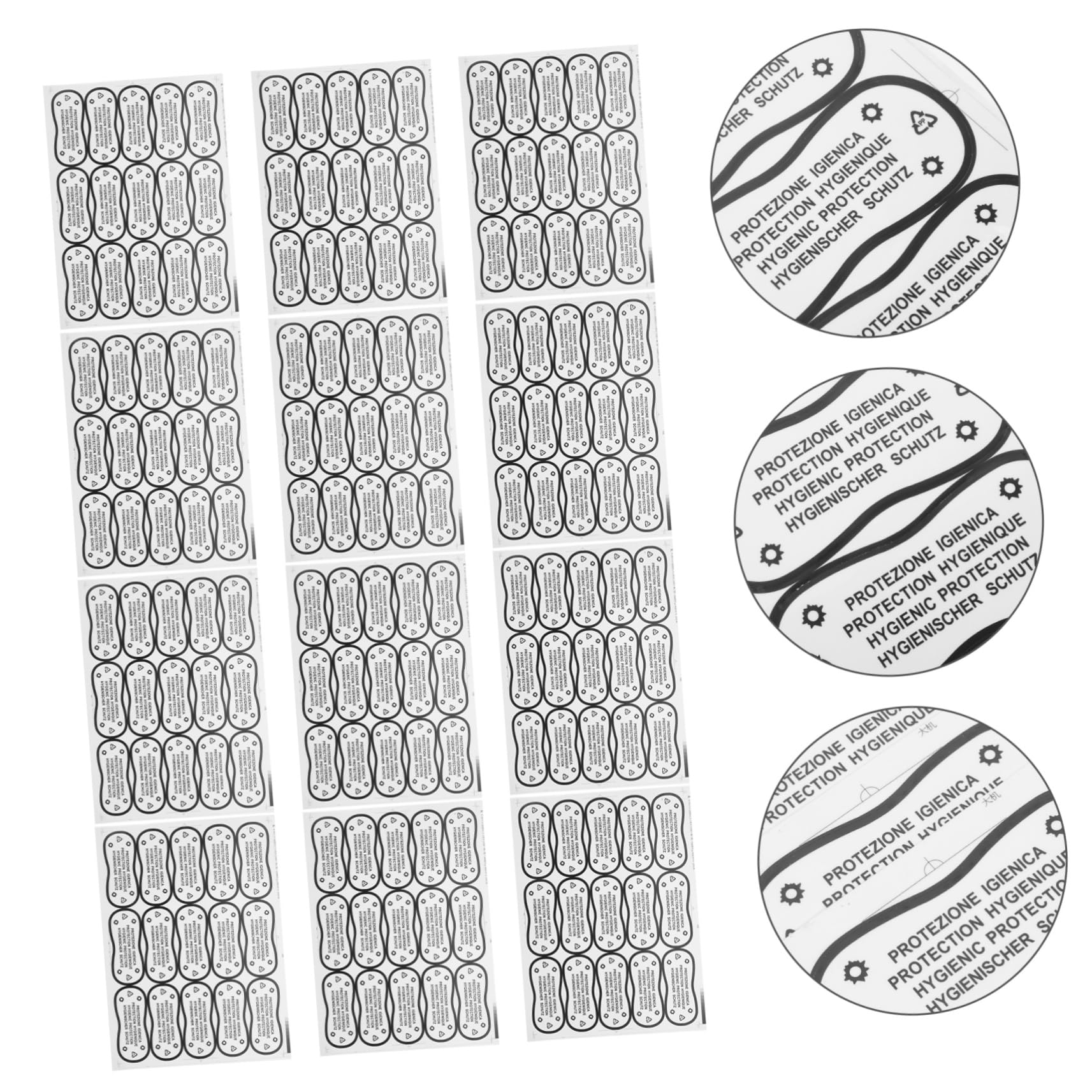 DOITOOL Adesivi Protettivi Costume 100 Pezzi PVC Assortiti