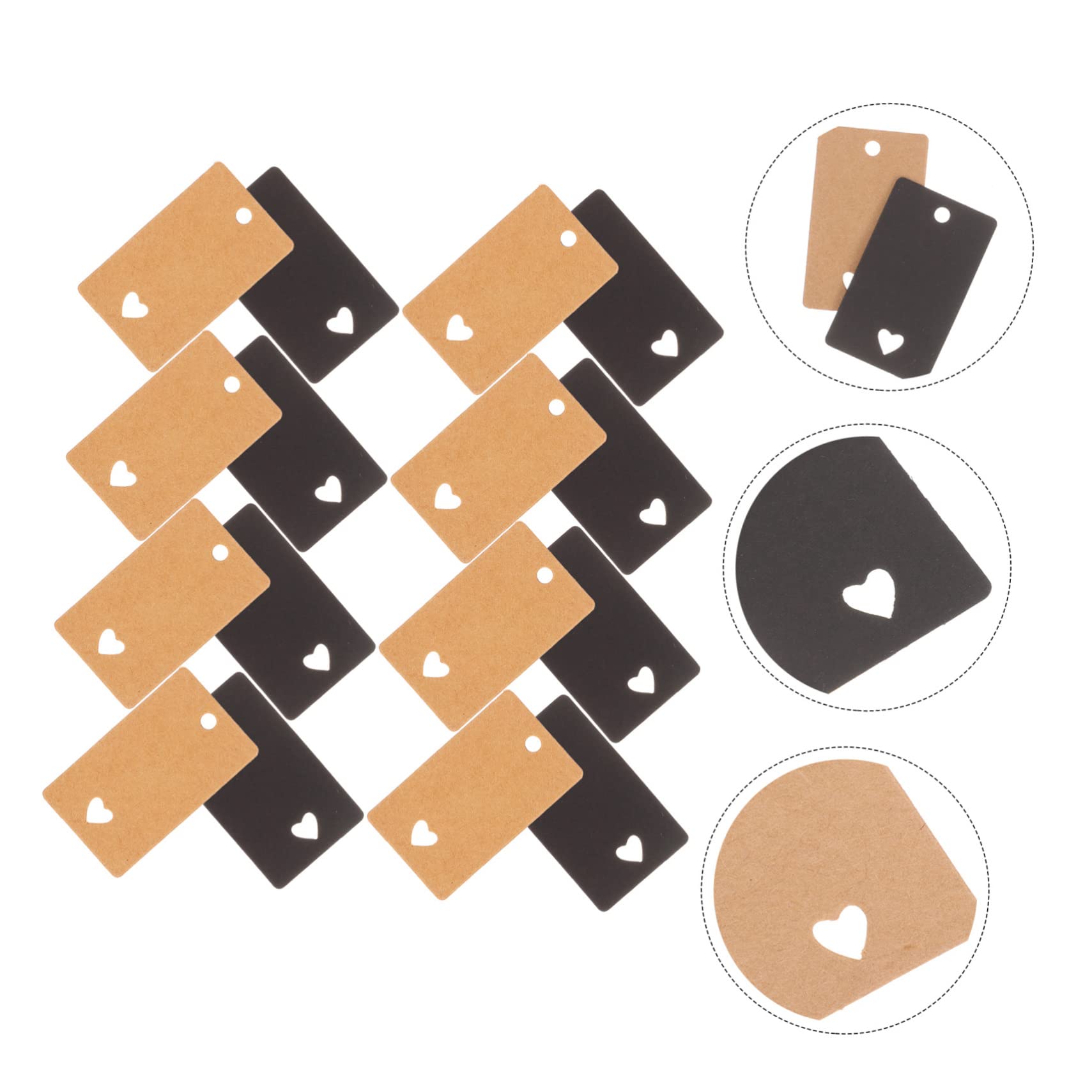 DOITOOL Etichette Carta Forate Avana 200 Pezzi 5x3 cm
