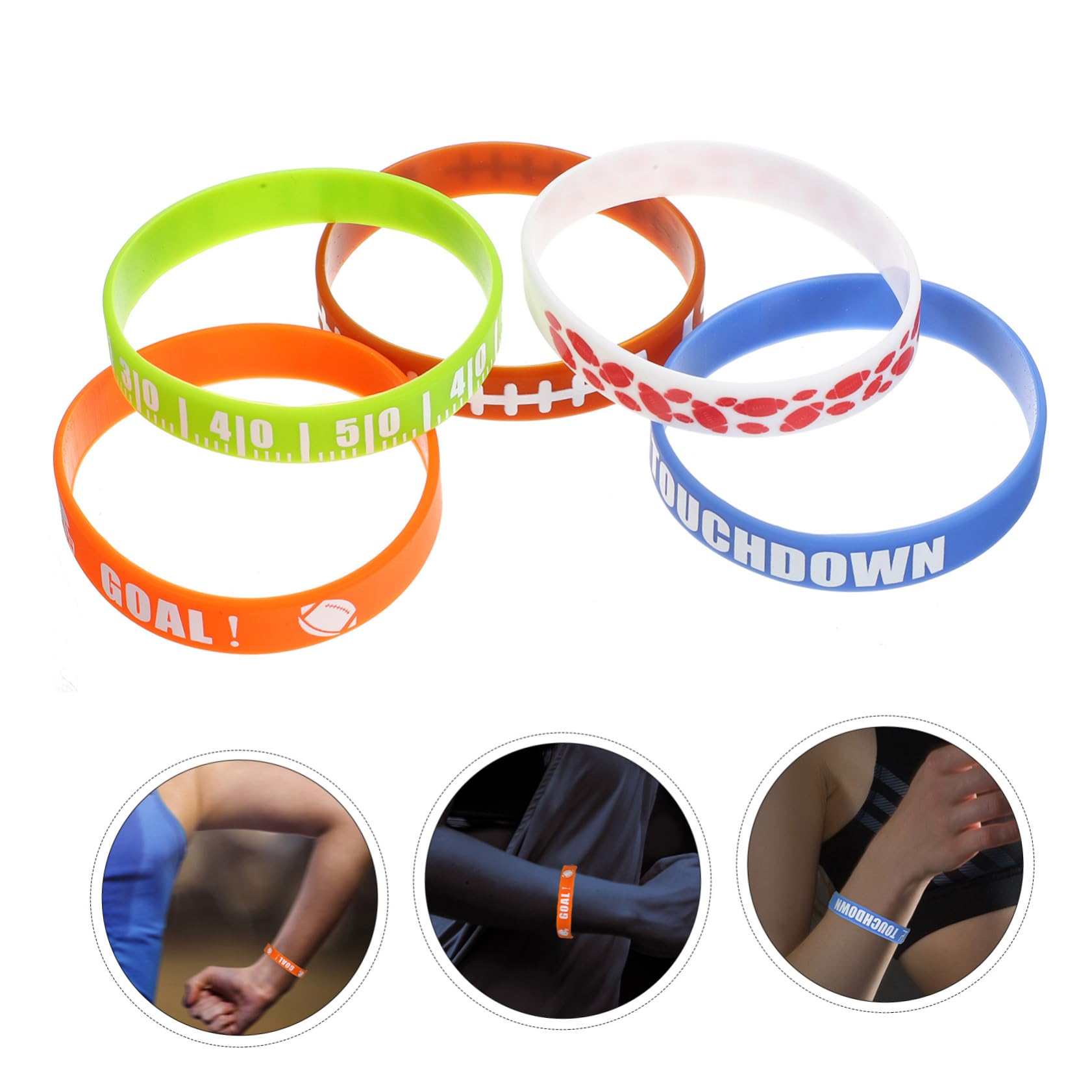 DOITOOL 30 braccialetti silicone sportivi multicolore resistenti